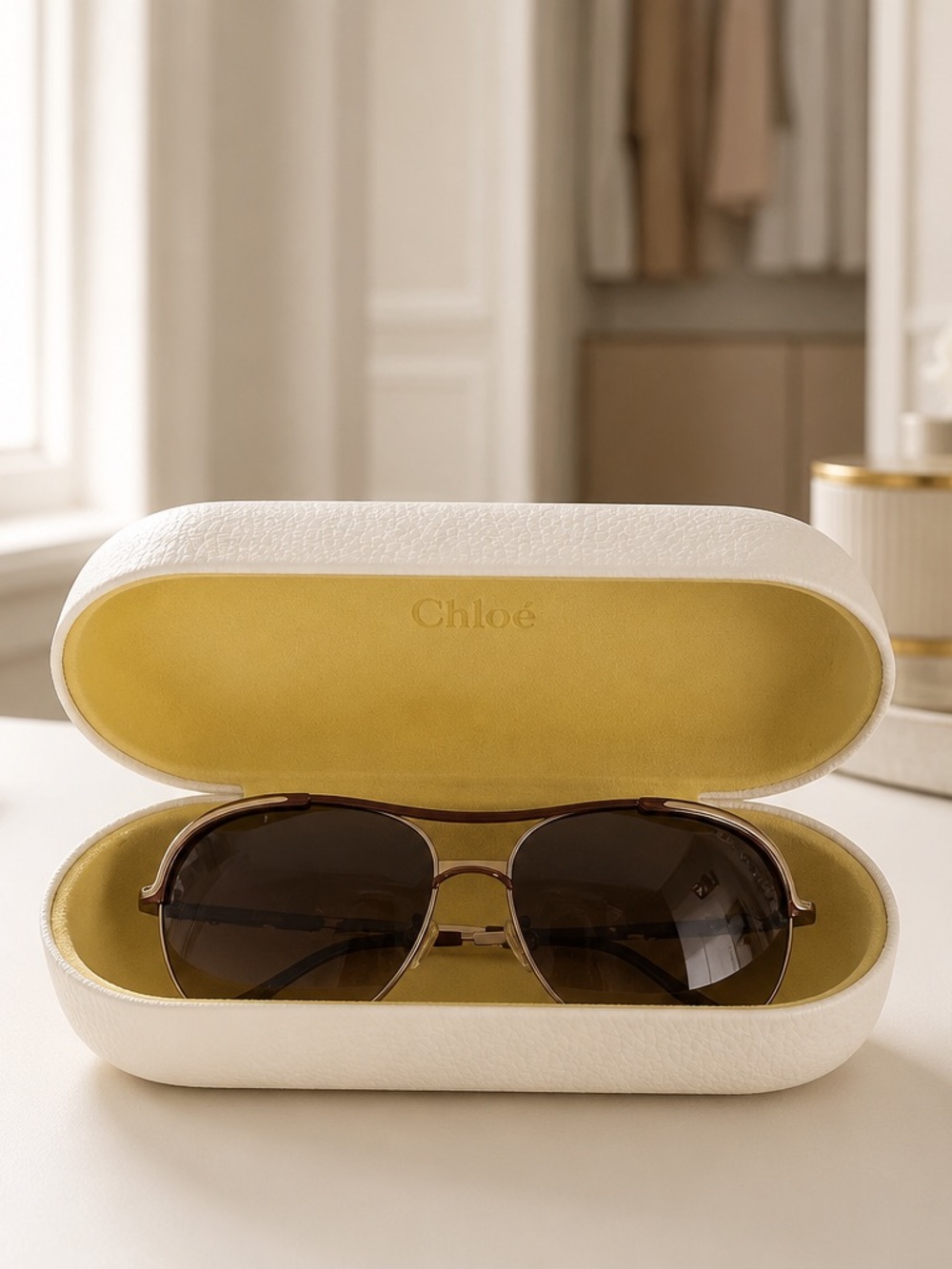 Chloé CA2245 C03 Burgundy Aviator Sunglasses 61-15-135 Gradient + Case" - Picture 3 of 6